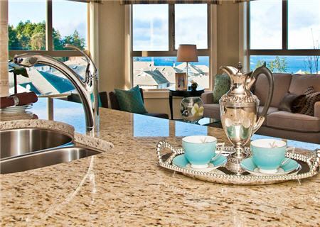 Granite kitchen countertops in Nanaimo condo development, Clearview at Regency Vista