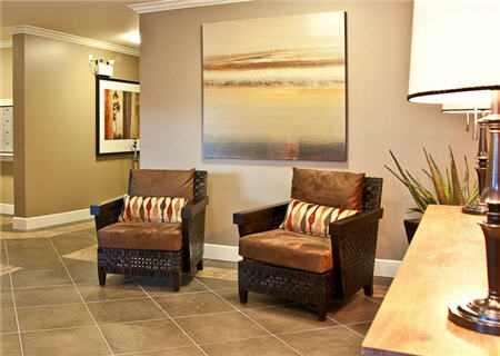 Lobby in Nanaimo condo development, Clearview at Regency Vista