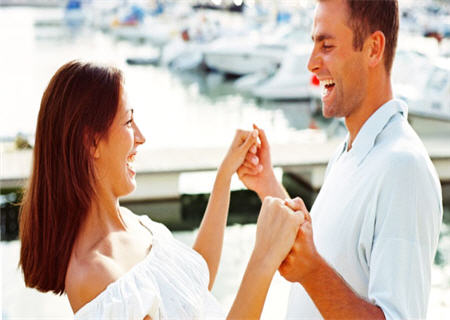 Couple enjoying Mariner's Village Sooke