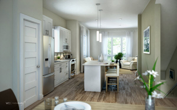 Interior of Niche townhouse development in South Surrey