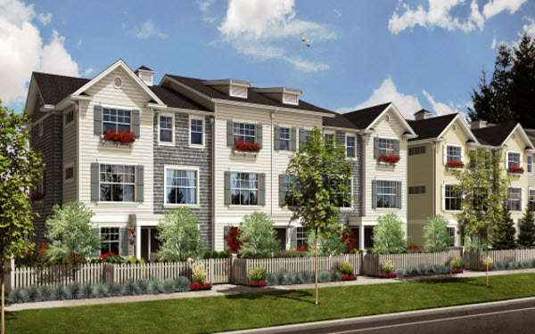 Exterior of Pier 16 townhouse development