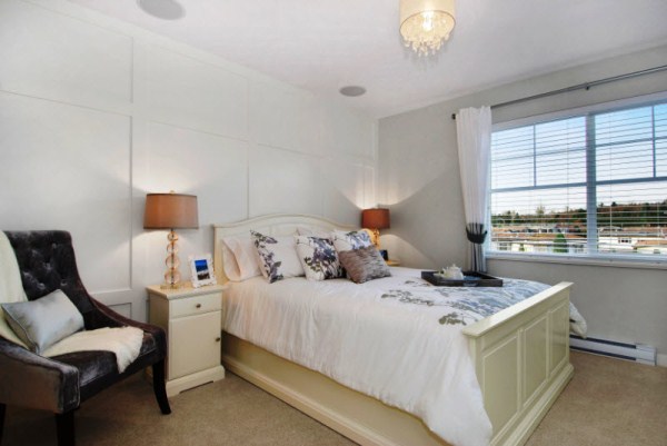 Bedroom in Pier 16 townhouse development